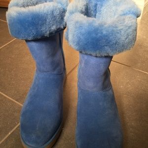 Furry Blue UGG Boots